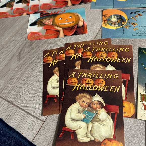 Vintage Halloween Postcards 6” x 4” Orig. Box. 4 Designs 5 Cards Each Missing 1 - Picture 8 of 8